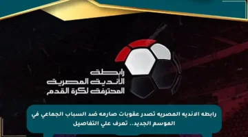 رابطة الأندية المصرية تصدر عقوبات صارمة ضد السباب الجماعي في الموسم الجديد.. تعرف على التفاصيل